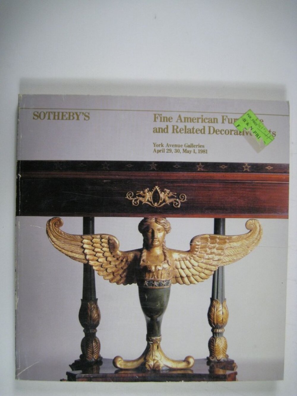 Sothebys Fine American Furniture Catalog Charles-Honoré Lannuier 1981 4590Y FAIR